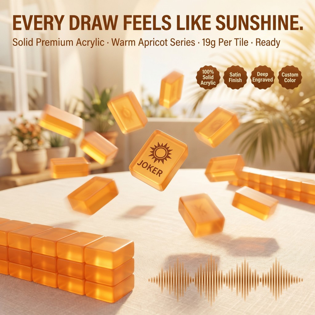 Modern Minimalist Acrylic American Mahjong Set – 166 Tiles detail