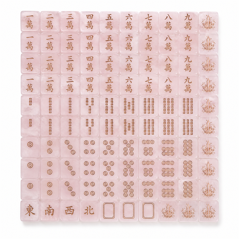 Lucite Lucite American Mahjong Set – 166 Tiles with Engraved Detail