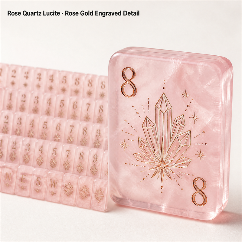 Lucite Lucite American Mahjong Set – 166 Tiles with Engraved Detail view 3