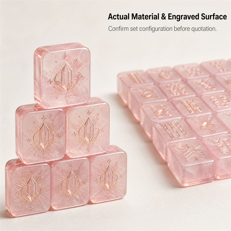 Lucite Lucite American Mahjong Set – 166 Tiles with Engraved Detail view 6