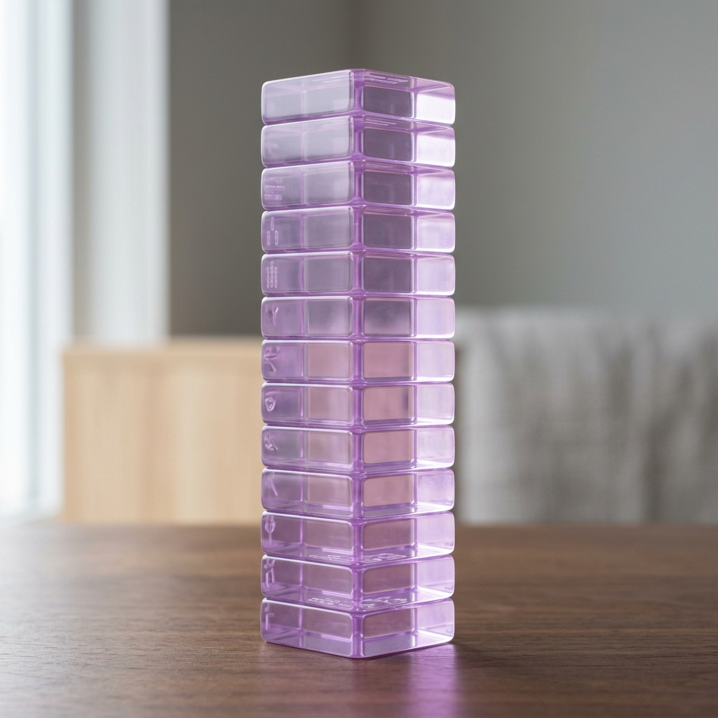 Purple Elegant Acrylic American Mahjong Set – 166 Tiles with Engraved Detail detail