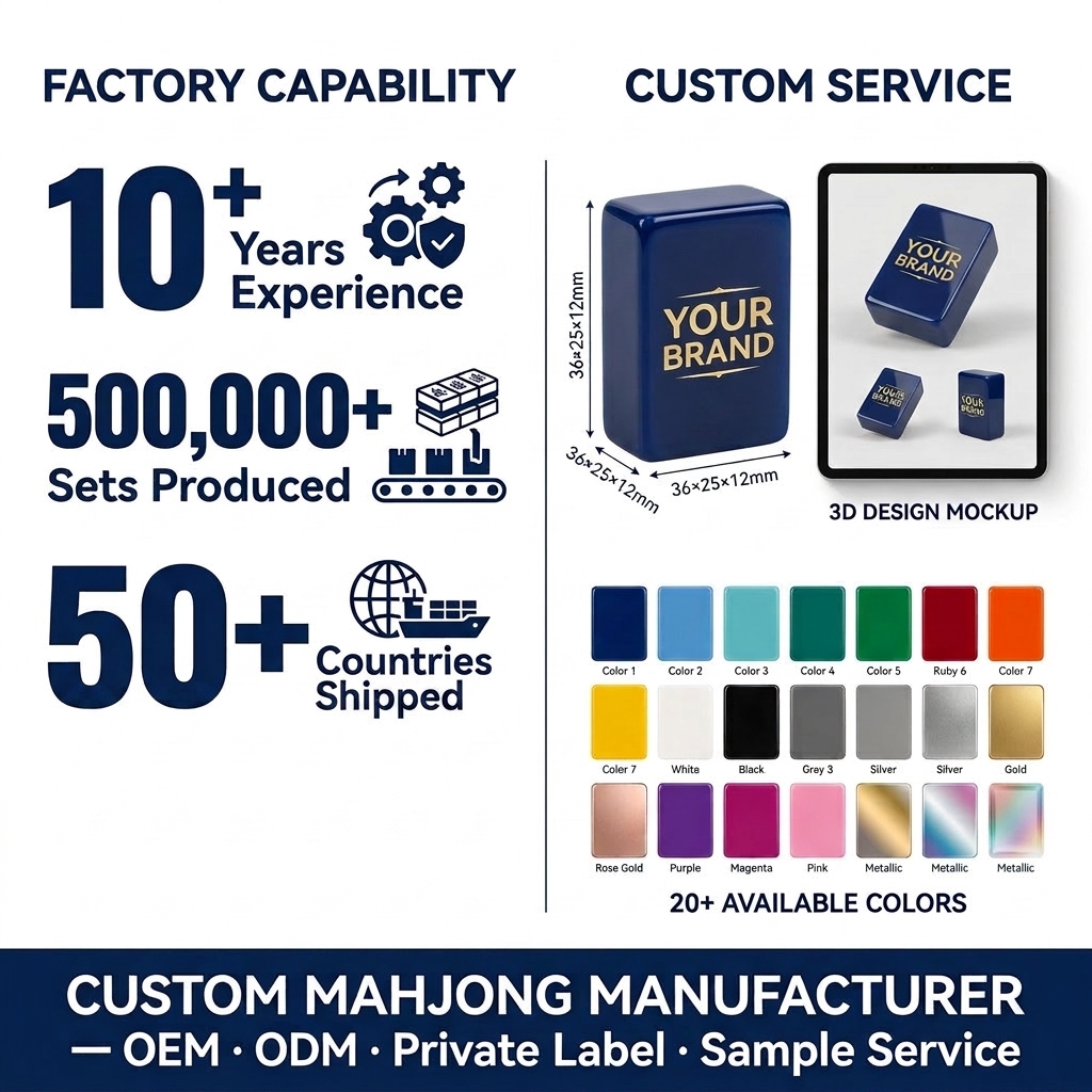 Navy Acrylic American Mahjong Set – 166 Tiles with Gold Engraving detail