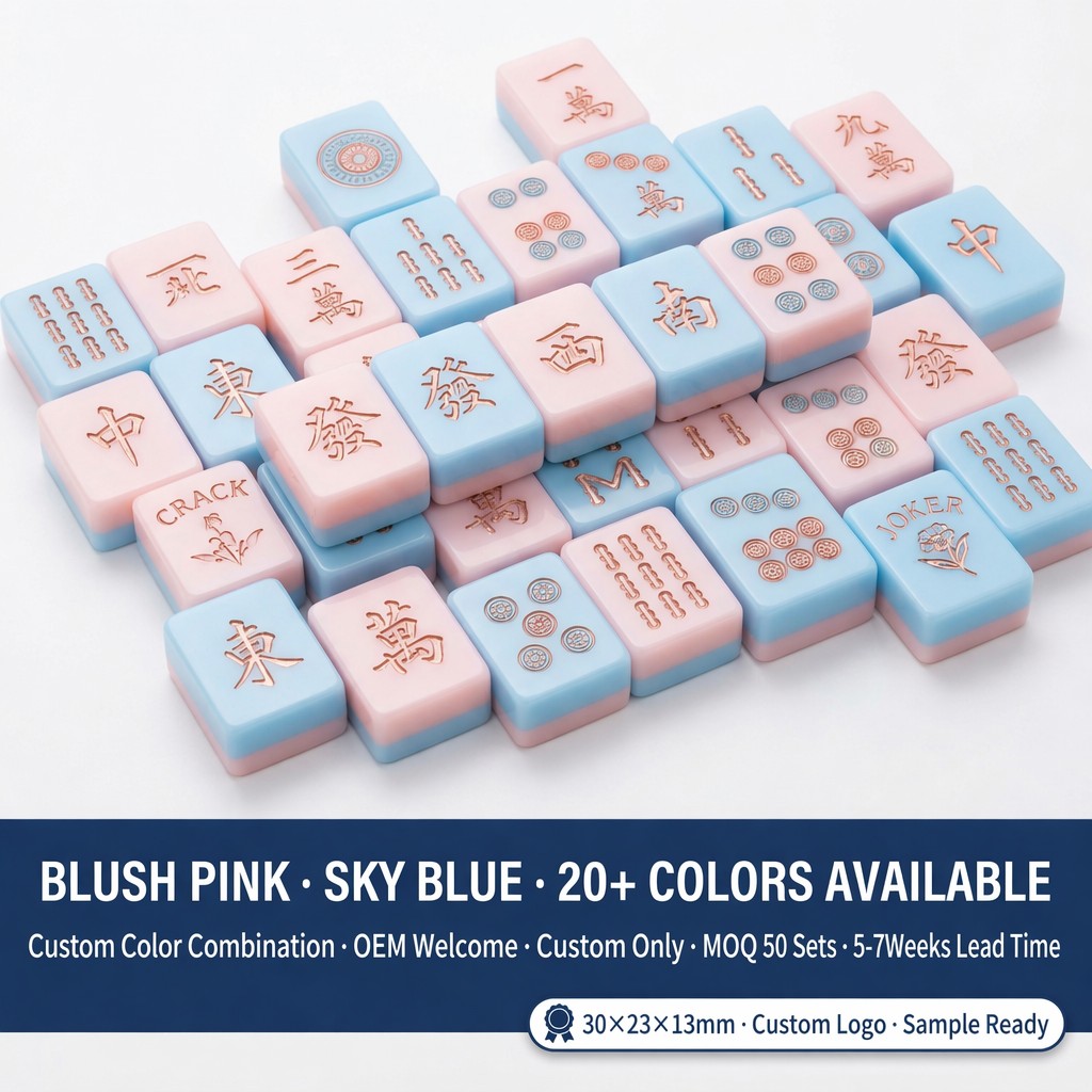 Gold Luxury Acrylic American Mahjong Set – 166 Tiles with Gold Engraving