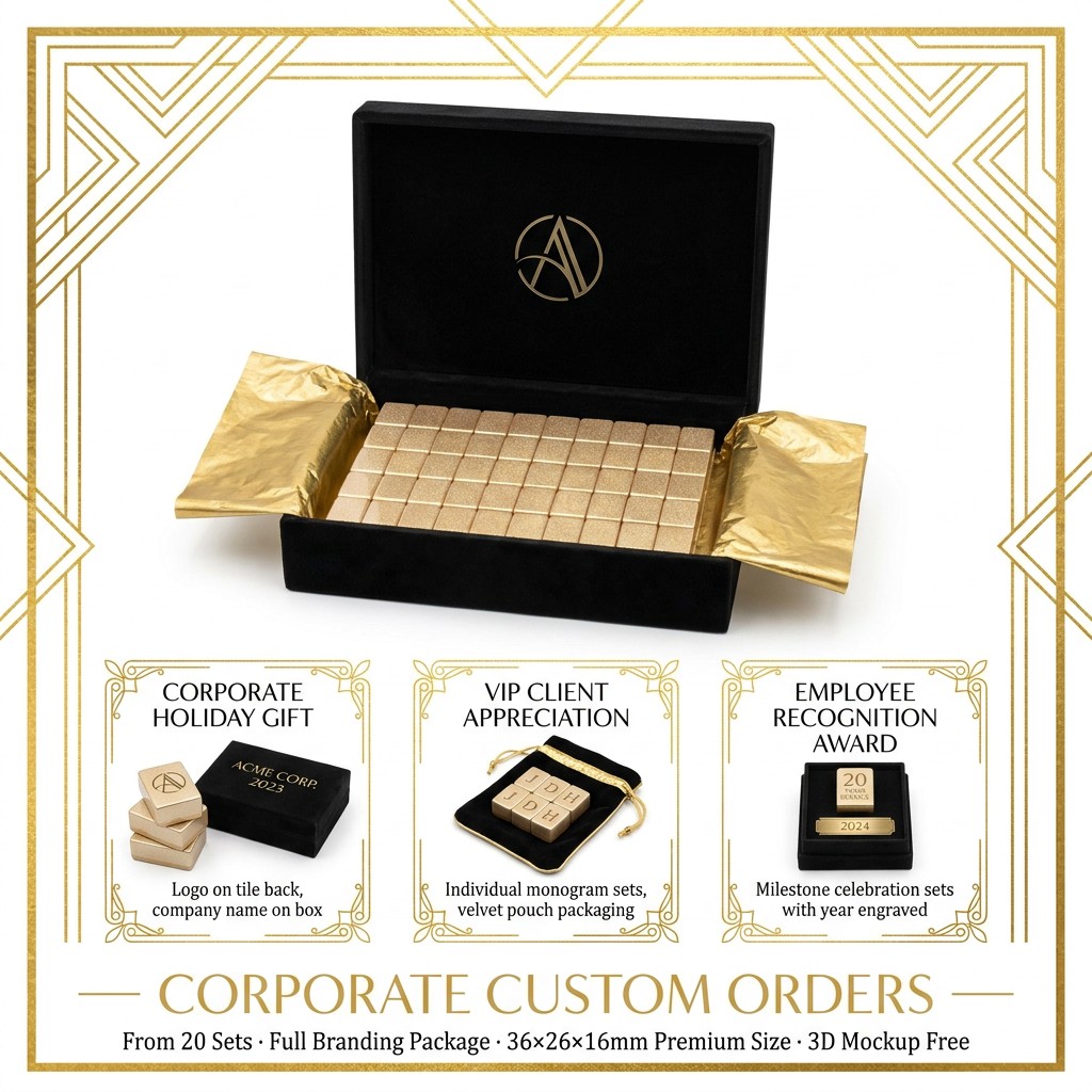 Gold Christmas Acrylic American Mahjong Set – 166 Tiles detail
