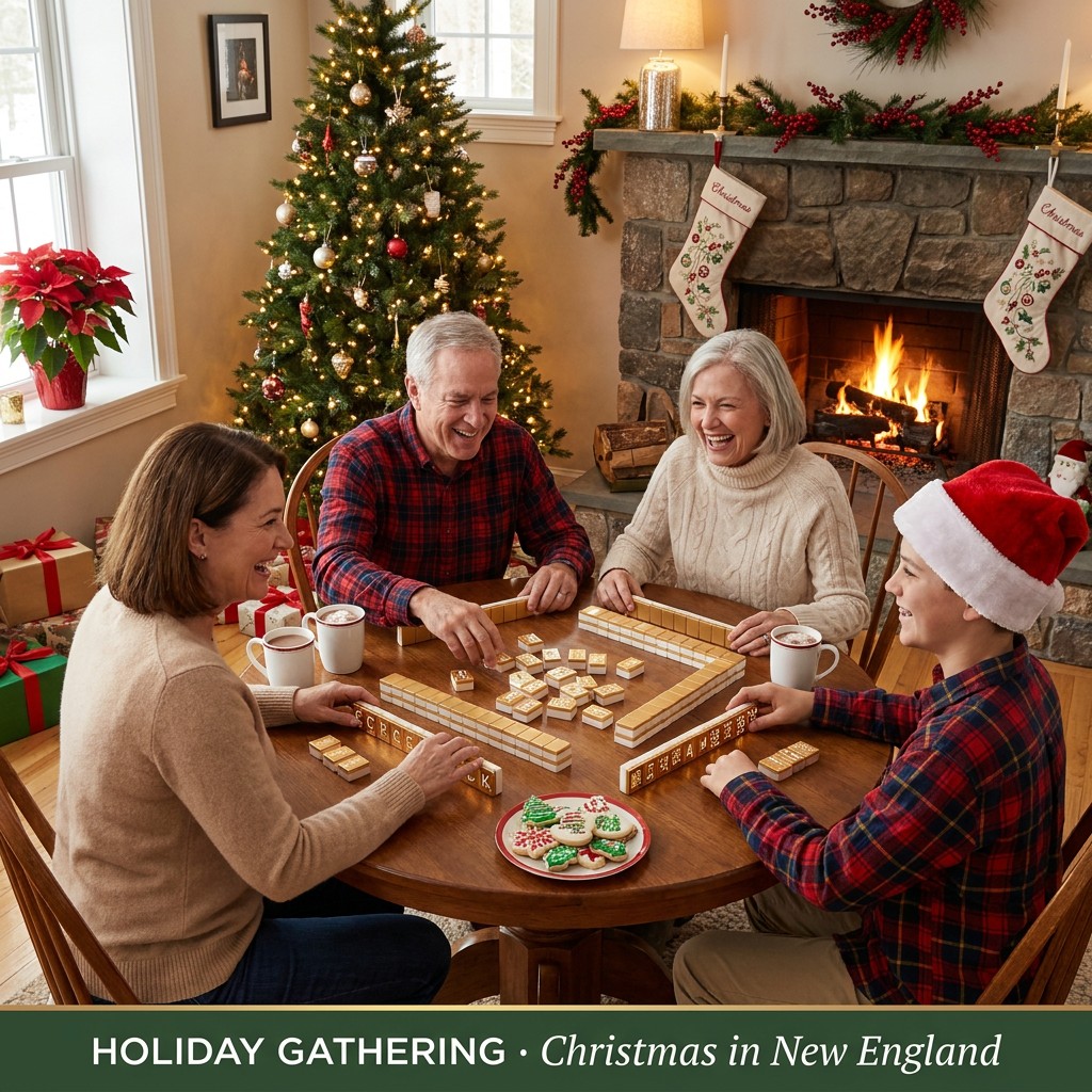 Gold Christmas Acrylic American Mahjong Set – 166 Tiles view 3