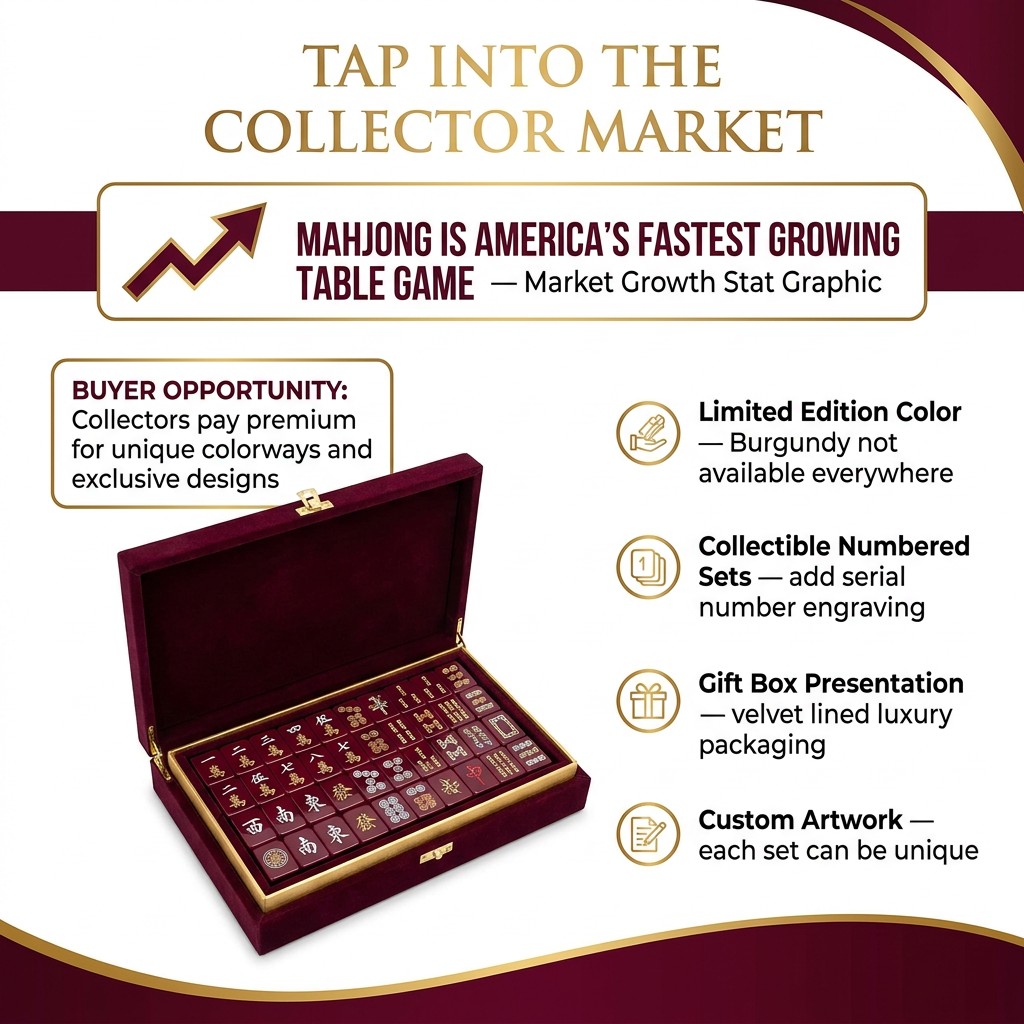 Gold Acrylic American Mahjong Set – 166 Tiles with Gold Engraving (CS-041) detail