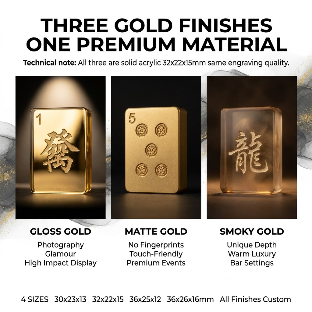 Gold Acrylic American Mahjong Set – 166 Tiles view 4