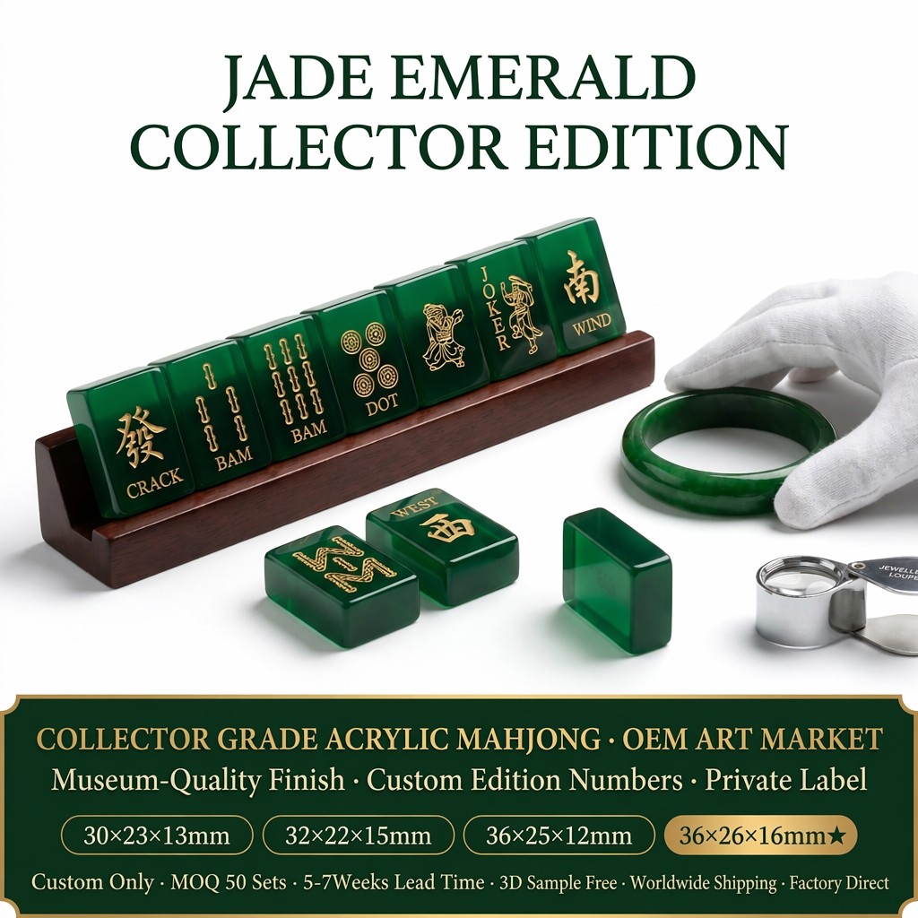 Clear Modern Acrylic American Mahjong Set – 166 Tiles