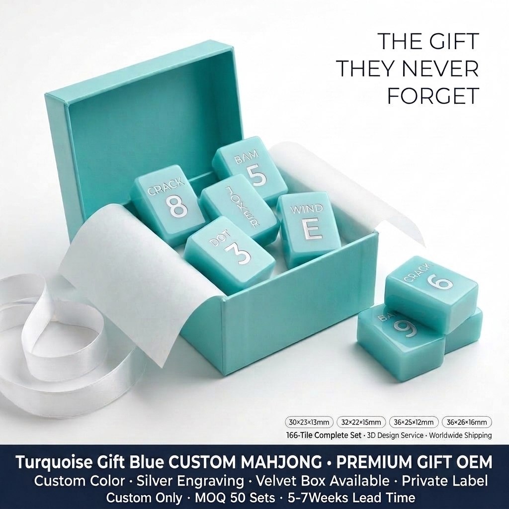 Clear Modern Acrylic American Mahjong Set – 166 Tiles (CS-073)