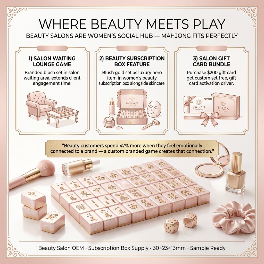 Rose Acrylic American Mahjong Set – 166 Tiles detail