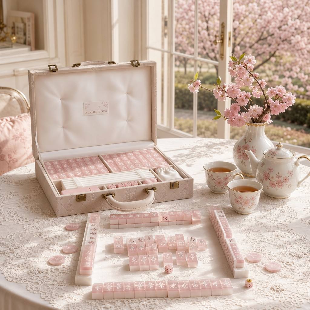 Pink Acrylic American Mahjong Set – 160 Tiles view 4