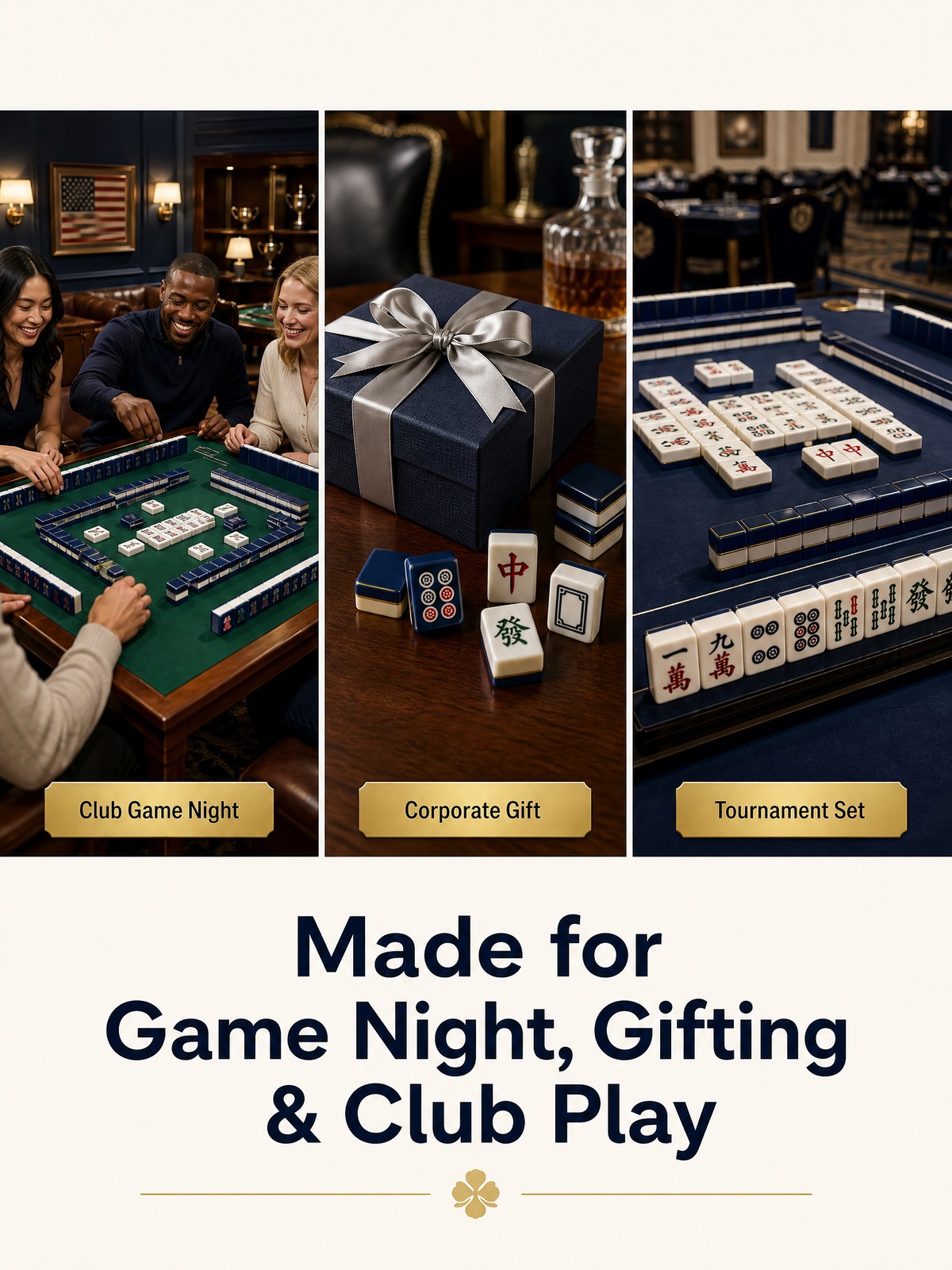 Navy Acrylic American Mahjong Set – 160 Tiles detail