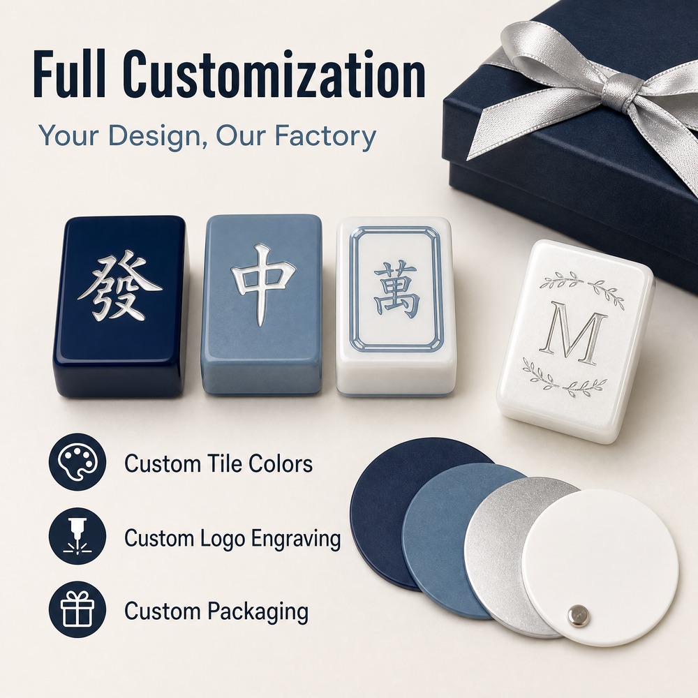 Navy Acrylic American Mahjong Set – 160 Tiles view 5