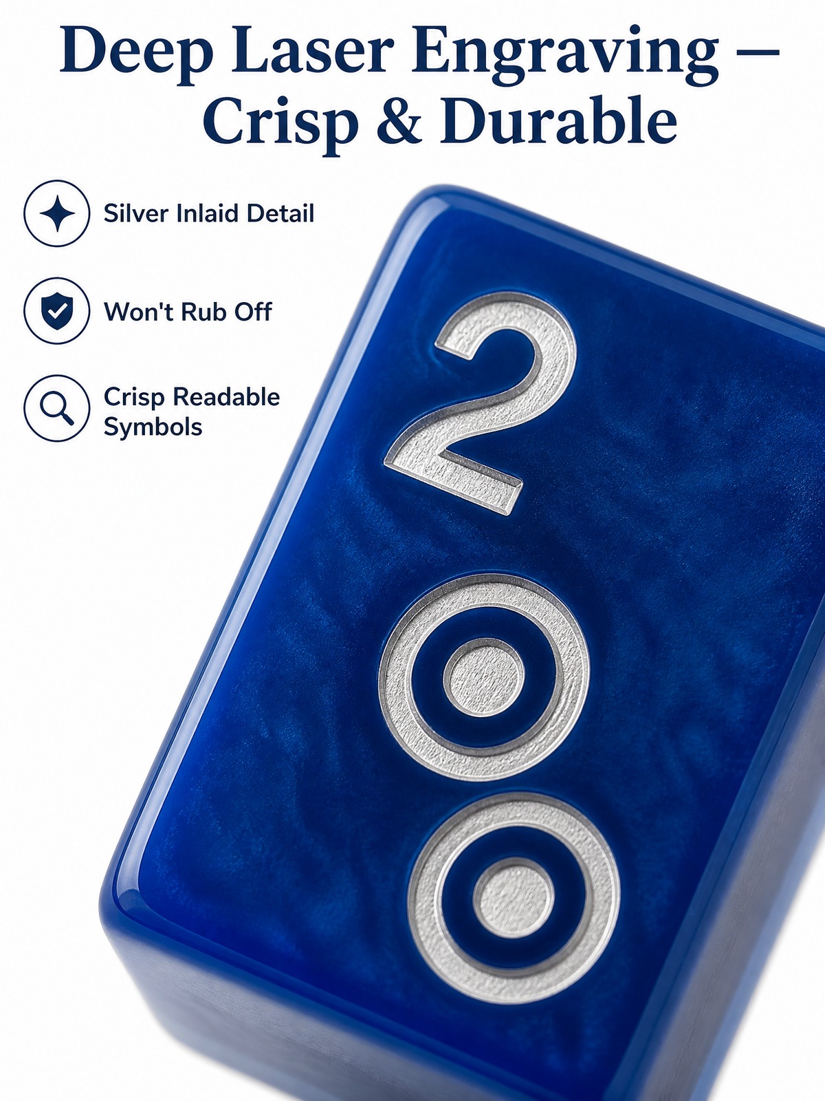 Blue Acrylic American Mahjong Set – 160 Tiles detail