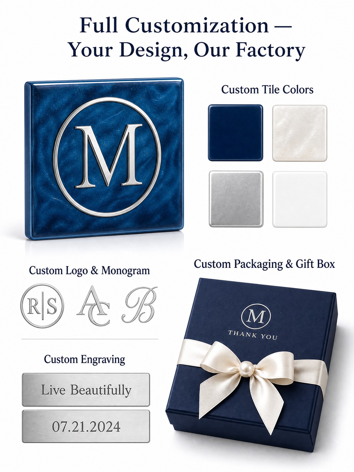 Blue Acrylic American Mahjong Set – 160 Tiles detail