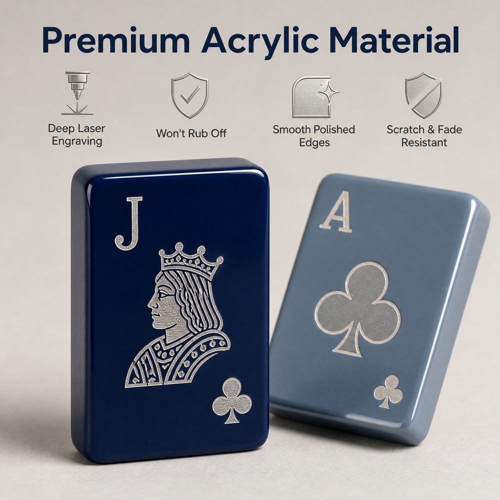 Blue Acrylic American Mahjong Set – 160 Tiles view 3