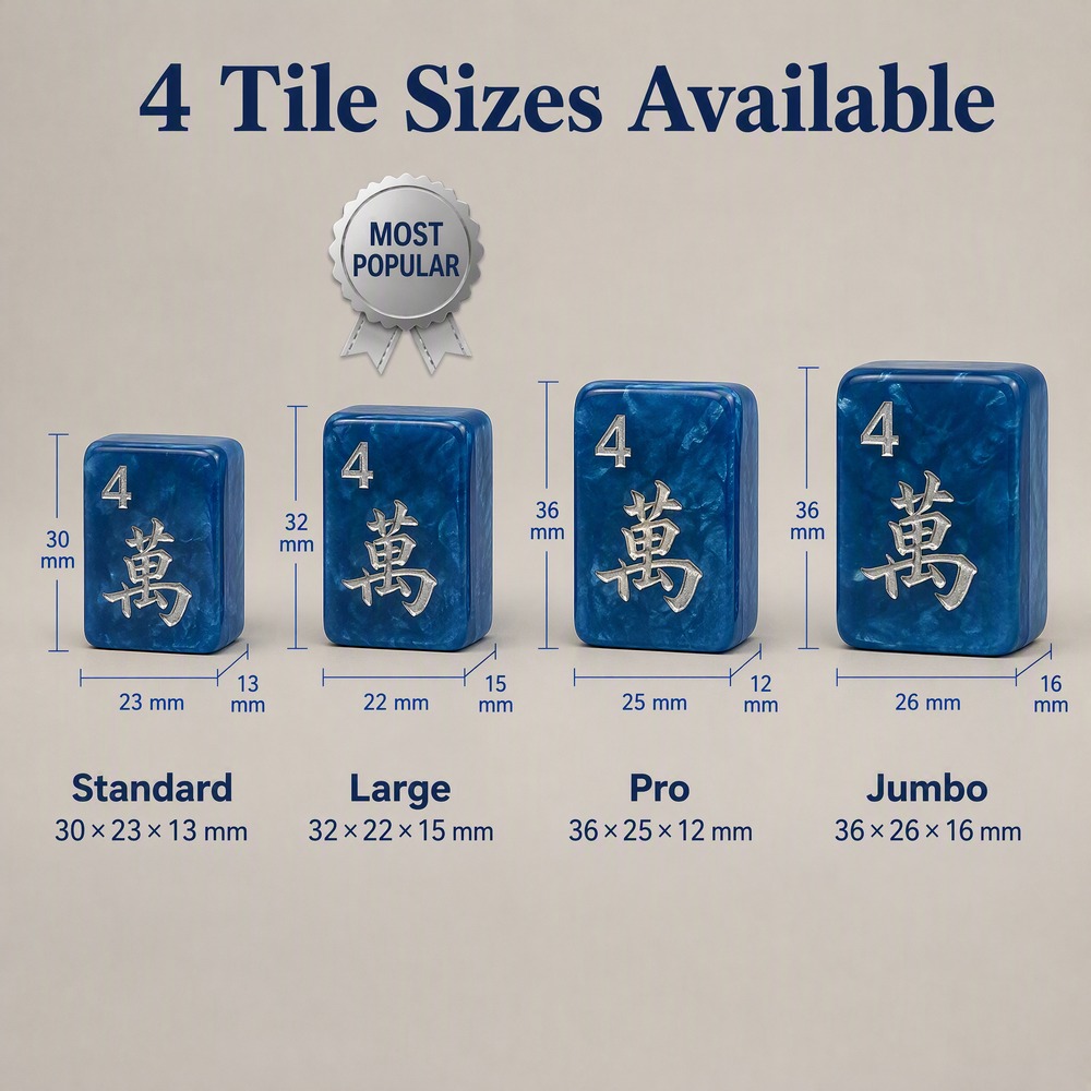 Blue Acrylic American Mahjong Set – 160 Tiles view 4
