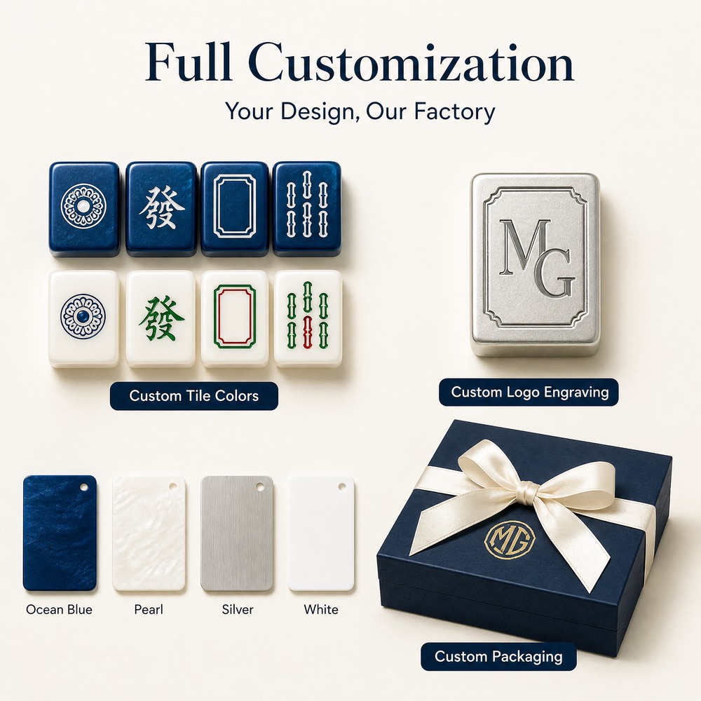 Blue Acrylic American Mahjong Set – 160 Tiles view 5