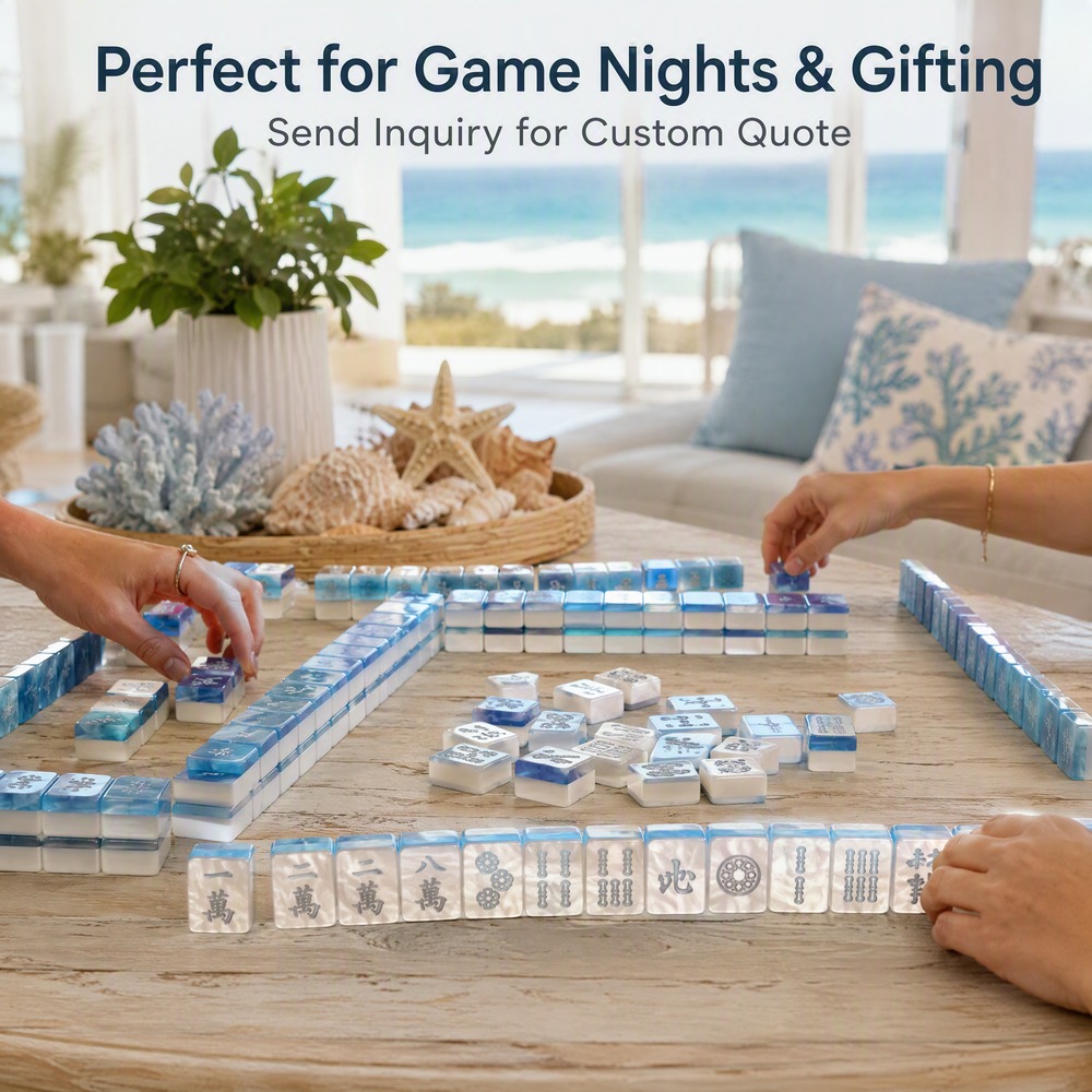 Blue Acrylic American Mahjong Set – 160 Tiles view 7