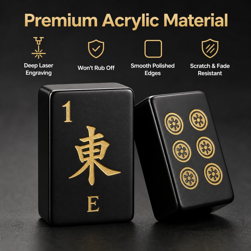 Green Acrylic American Mahjong Set – 160 Tiles view 3