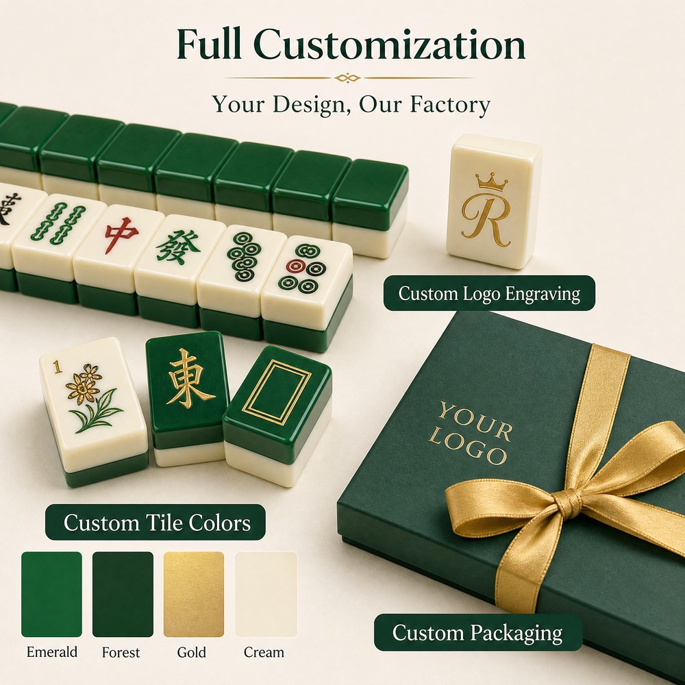 Green Acrylic American Mahjong Set – 160 Tiles view 5