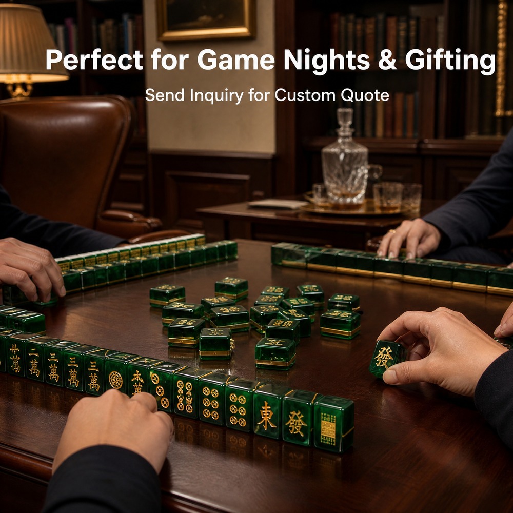 Green Acrylic American Mahjong Set – 160 Tiles view 7