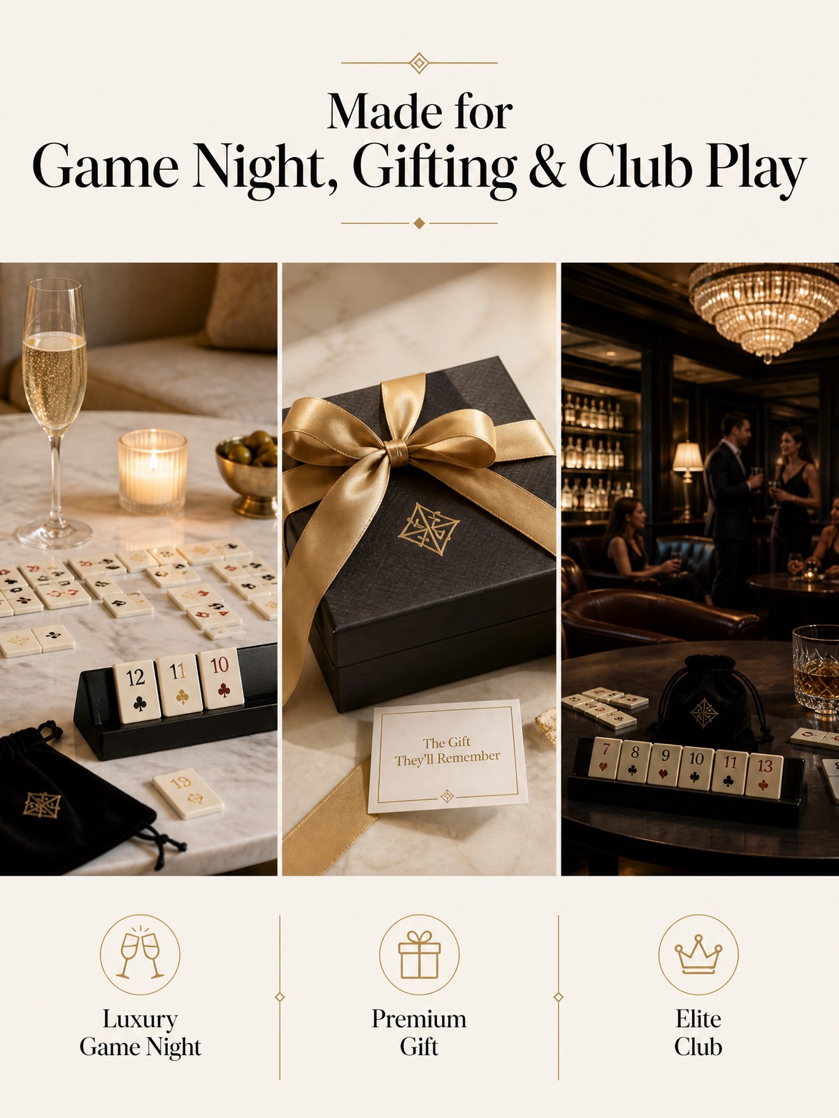 Gold Acrylic American Mahjong Set – 160 Tiles detail