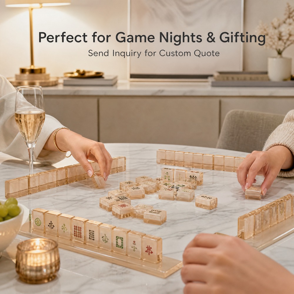 Gold Acrylic American Mahjong Set – 160 Tiles view 6
