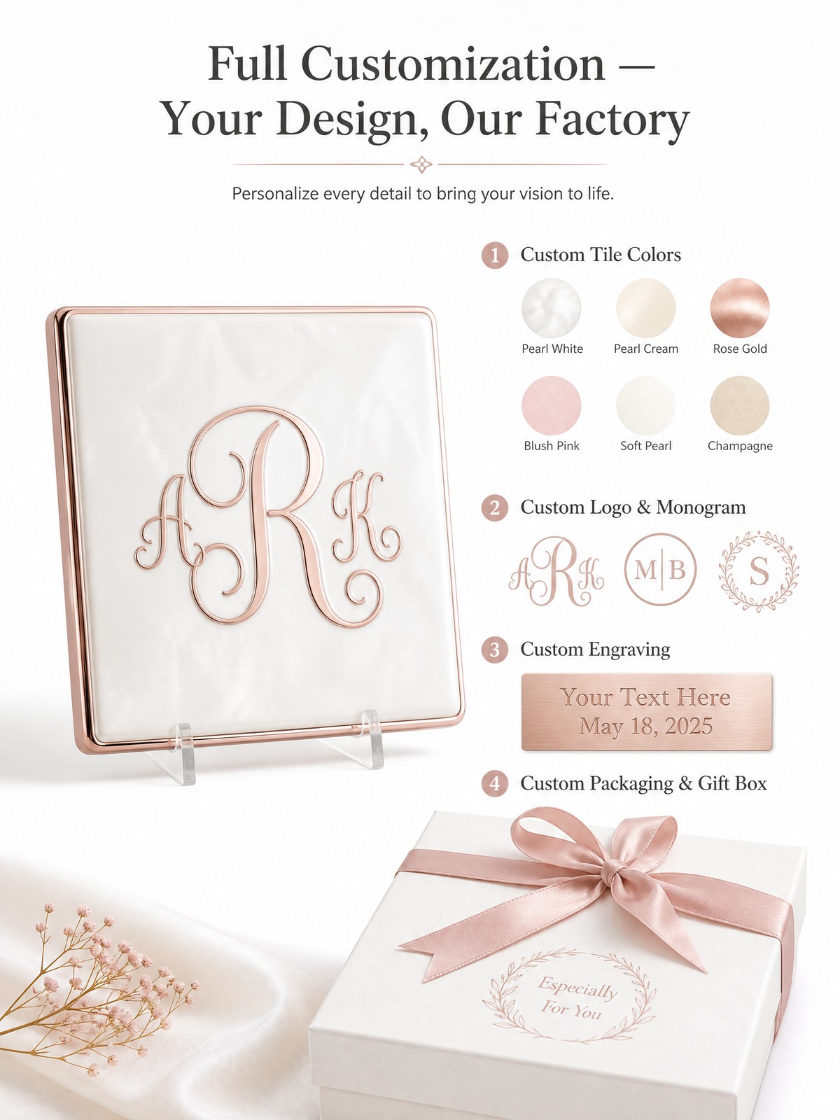 Pink Acrylic American Mahjong Set – 160 Tiles (CS-129) detail