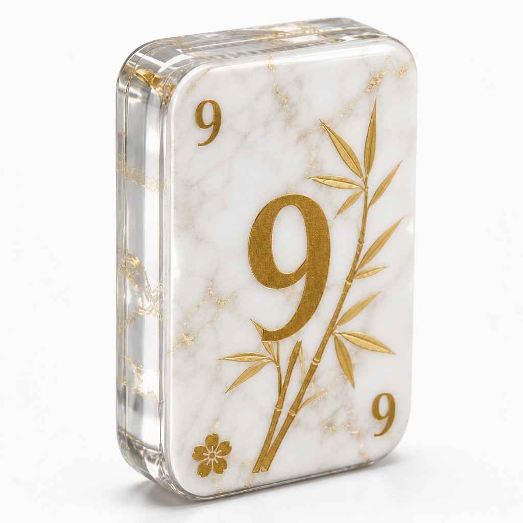 Marble Acrylic American Mahjong Set – 160 Tiles with Gold Engraving view 4