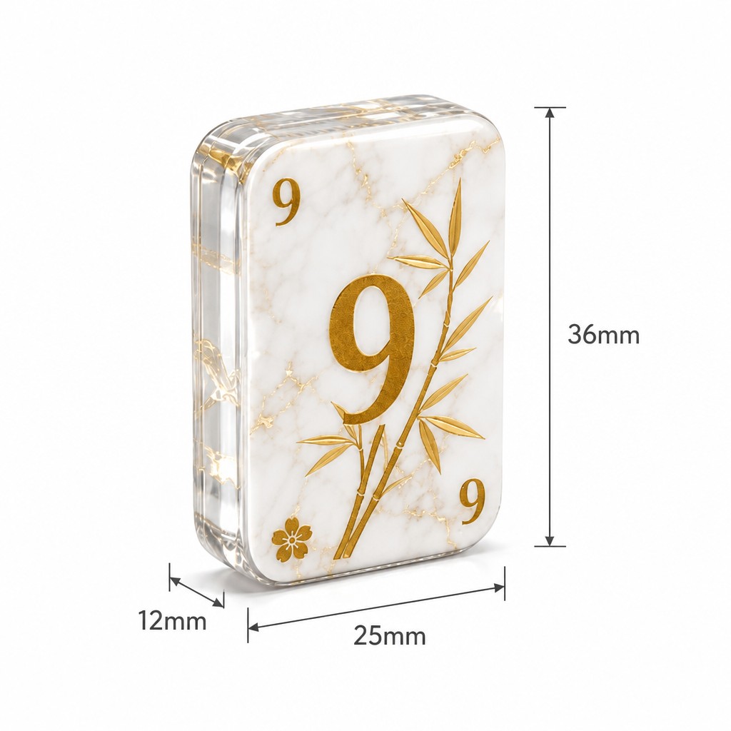Marble Acrylic American Mahjong Set – 160 Tiles with Gold Engraving view 5